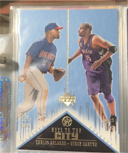 2002-03 Upper Deck UD Superstars Keys to the City #K1 Carlos Delgado / Vince Carter — front