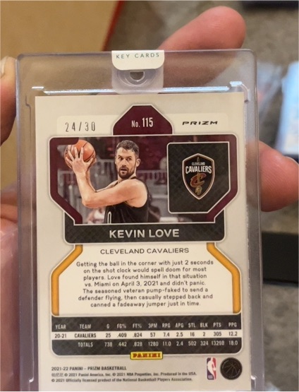 2021-22 Panini Prizm #115 Kevin Love — front