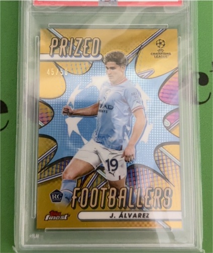 2022-23 Topps Finest #PF-16 J. Álvarez Prized Footballers — front