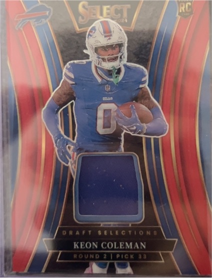 2024 Panini Select Draft Selections Memorabilia #DSM-KCN Keon Coleman — front