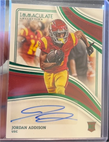 2023 Panini Immaculate Collegiate Jordan Addison Rookie Card — front