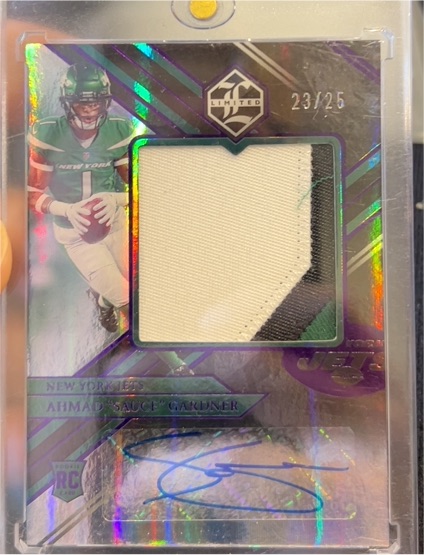 2022 Panini Limited #23/25 Ahmad "Sauce" Gardner — front