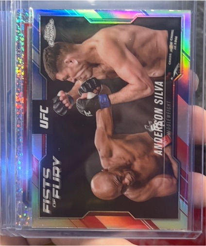 2025 Topps Chrome UFC #FOF-19 Anderson Silva Fists of Fury — front