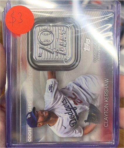 2021 Topps Series 1 Clayton Kershaw Dodgers 70th Anniversary Logo Patch #70LP-CK — front