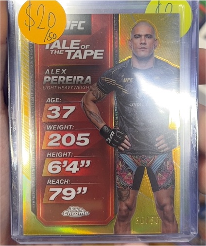2025 Topps Chrome UFC Tale of the Tape #TTT-9 Alex Pereira — front