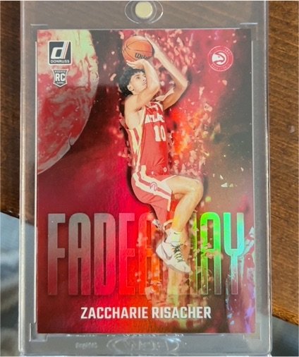 2024-25 Panini Donruss Basketball Fadeaway Zaccharie Risacher RC — front