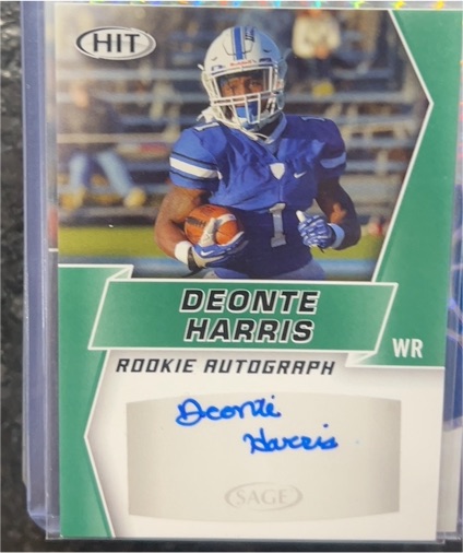 2019 Sage Hit #A76 Deonte Harris Rookie Autograph — front