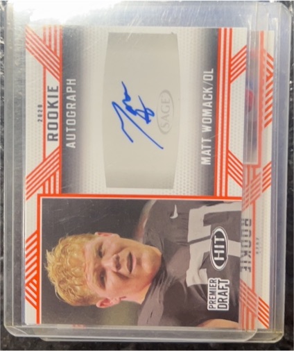 2020 SAGE HIT Autographs Red #A26 Matt Womack — front