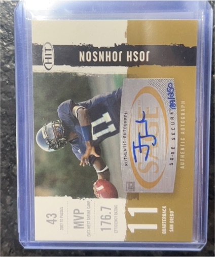 2008 Sage Hit #A89 Josh Johnson — front