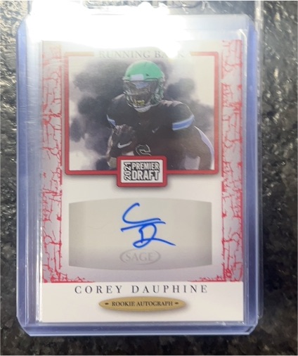 2021 Sage Premier Draft #A110 Corey Dauphine — front