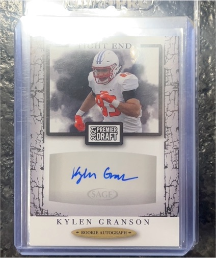 2021 Sage Premier Draft #A106 Kylen Granson — front