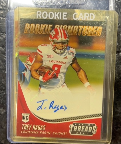 2021 Panini Chronicles Threads #TS-TTG Trey Ragas Rookie Signatures Auto — front