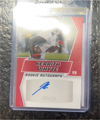 2019 Sage Hit #A24 Kerrith Whyte Rookie Autograph — front