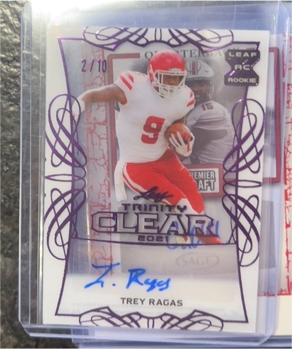 2021 Leaf Trinity Clear #CATR1 Trey Ragas — front