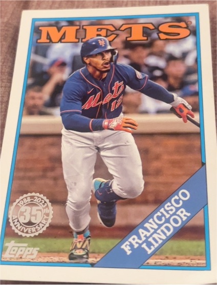 2023 Topps 1988 #T88-36 Francisco Lindor New York Mets — front