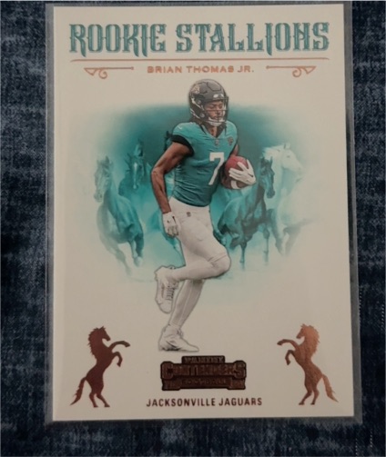 2024 Panini Contenders #14 Brian Thomas Jr. Rookie Stallions — front