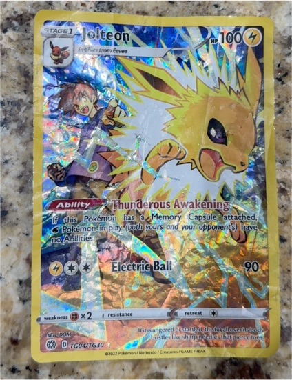 2022 Pokémon Brilliant Stars Trainer Gallery #TG04/TG30 Jolteon — front