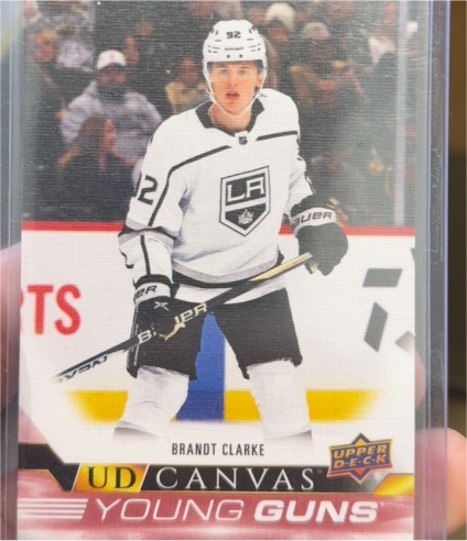 2022-23 Upper Deck Series 2 Canvas Young Guns #C226 Brandt Clarke — front