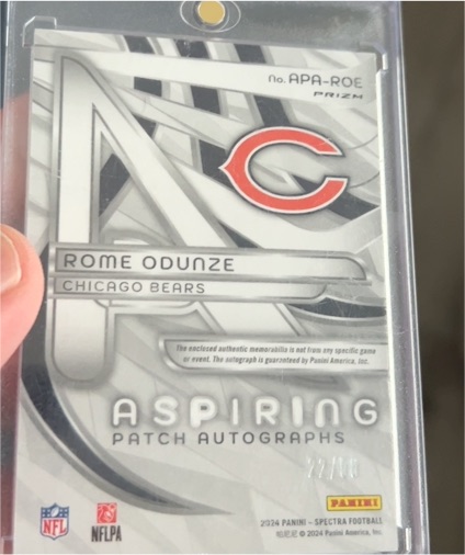 2024 Panini Spectra Football #APA-ROE Rome Odunze — front