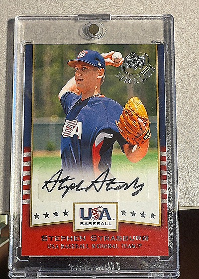 2008 Upper Deck Timeline Team USA Signatures #SS Stephen Strasburg — front