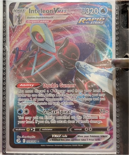 2021 Pokémon TCG Fusion Strike #079 Inteleon VMAX — front