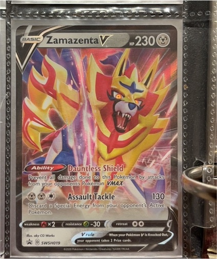2020 Pokémon TCG Black Star Promo #SWSH019 Zamazenta V — front