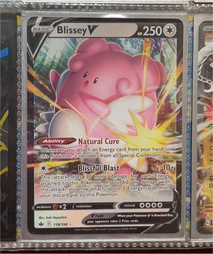 2021 Pokémon TCG Chilling Reign #119 Blissey V — front