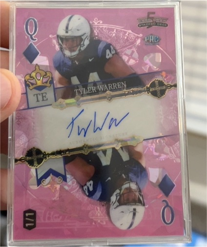 2024 Wild Card 5 Card Draw #Q Tyler Warren — front