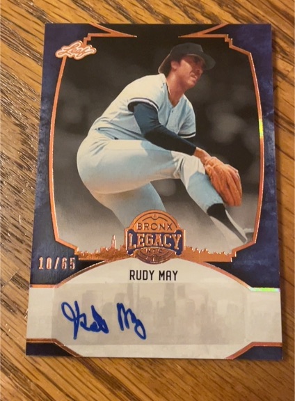 2024 Leaf Bronx Legacy #BA-RM1 Rudy May — front
