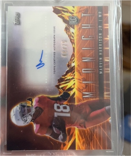 2024 Topps Midnight Rookie Horizon Signatures #RHS-MH Marvin Harrison Jr. — front