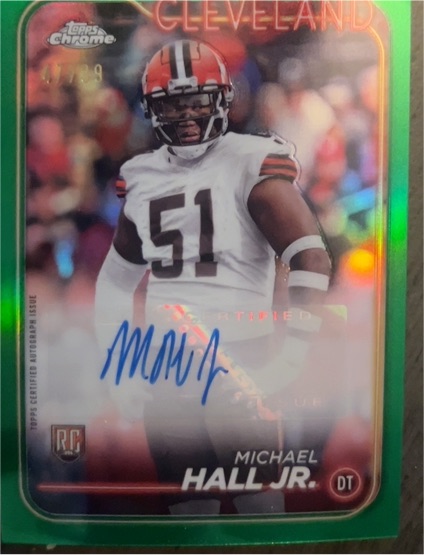 2024 Topps Chrome #RA-MHA Michael Hall Jr. — front