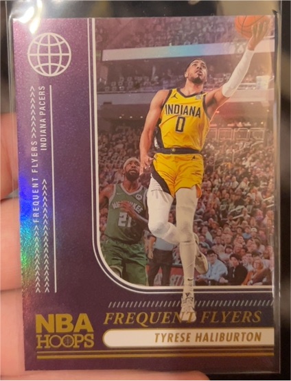 2024-25 Panini NBA Hoops #7 Tyrese Haliburton Frequent Flyers — front