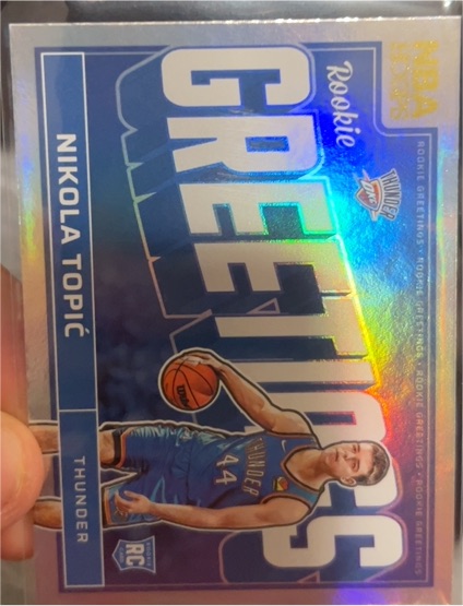 2024-25 Panini Hoops Basketball Rookie Greetings #20 Nikola Topic — front