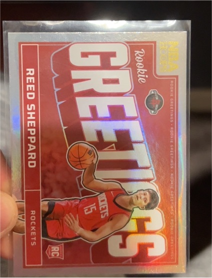 2024-25 Panini NBA Hoops #1 Reed Sheppard Rookie Greetings — front