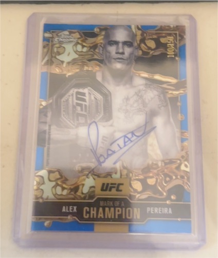 2025 Topps Chrome UFC Mark Of A Champion Alex Pereira — front