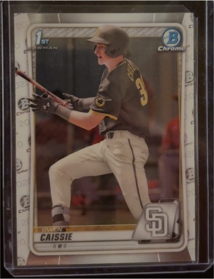 2020 Bowman Chrome Draft #BD-49 Owen Caissie — front