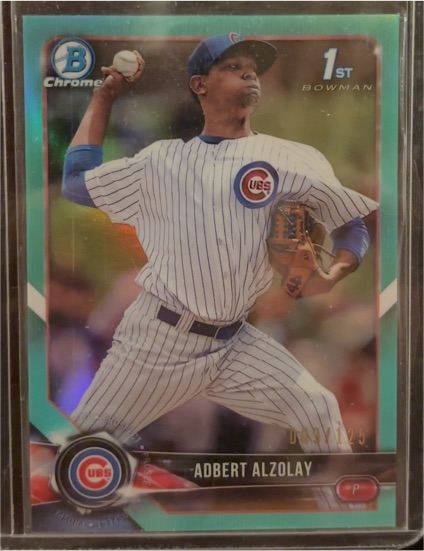 2018 Bowman Chrome #BCP145 Adbert Alzolay — front
