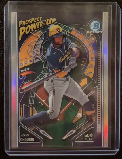 2024 Bowman Chrome Prospect Power-Up #PP-6 Jackson Chourio — front