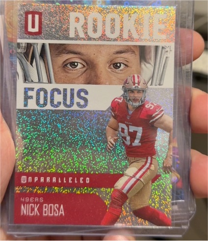 2019 Panini Unparalleled #RF-NB Nick Bosa Rookie Focus — front