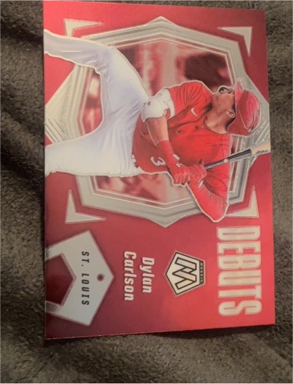 2021 Panini Mosaic #PD4 Dylan Carlson Debuts — front