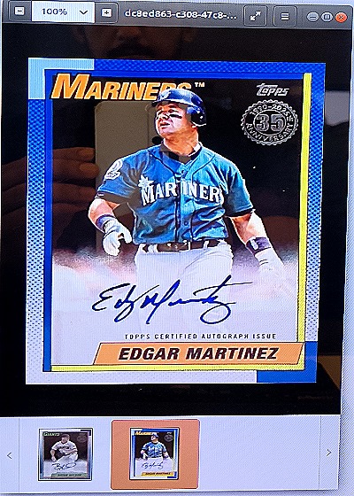 2025 Topps Series 1 1990 Topps Auto Edgar Martinez — front