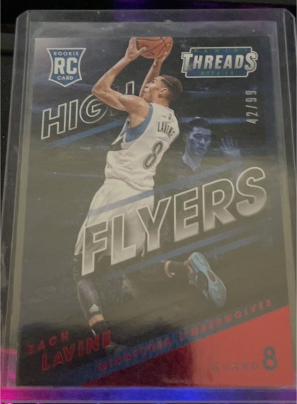 2014-15 Panini Threads High Flyers #8 Zach LaVine — front