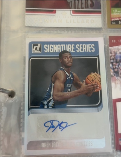 2018-19 Donruss Optic Signature Series Jaren Jackson Jr. Rookie Auto — front