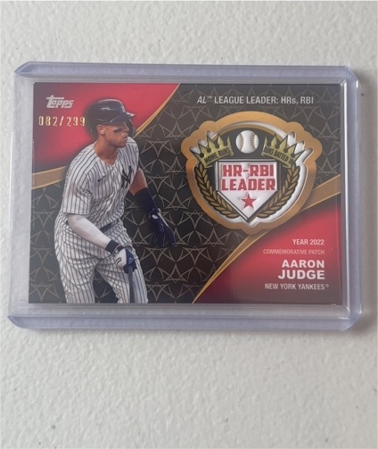 2023 Topps Series 2 Crowning Achievements Patch #CA-AJ Aaron Judge — front