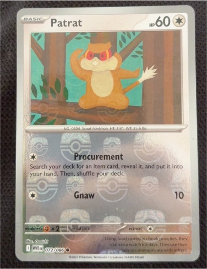 2025 Pokémon Scarlet & Violet 072 Patrat — front