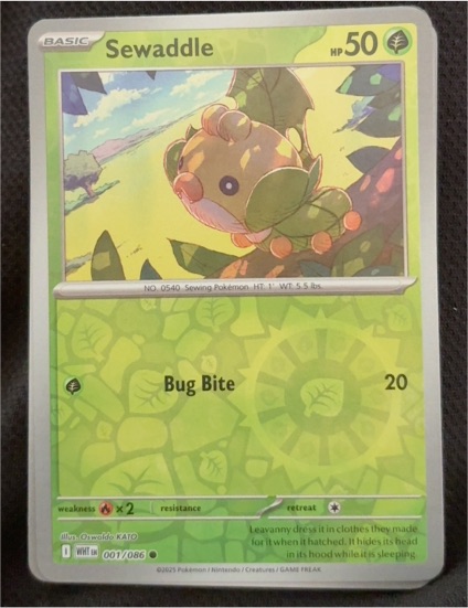 2023 Pokémon #001 Sewaddle — front