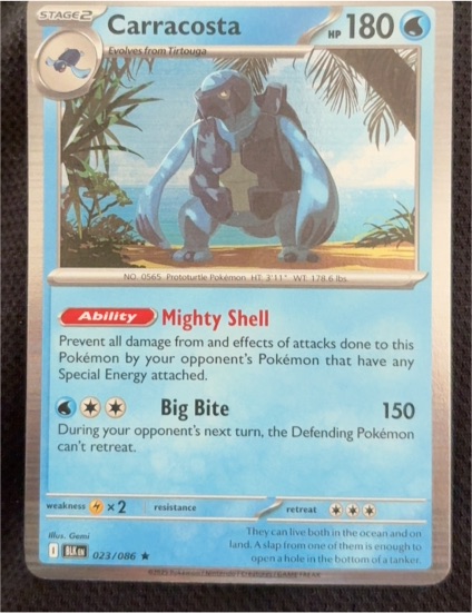 2015 Pokémon Black & White - Black Star Promo #023 Carracosta — front
