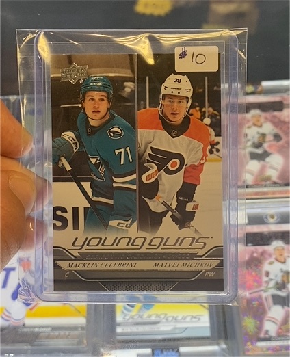 2024-25 Upper Deck Series 2 #500 Macklin Celebrini/Matvei Michkov Young Guns Checklist — front