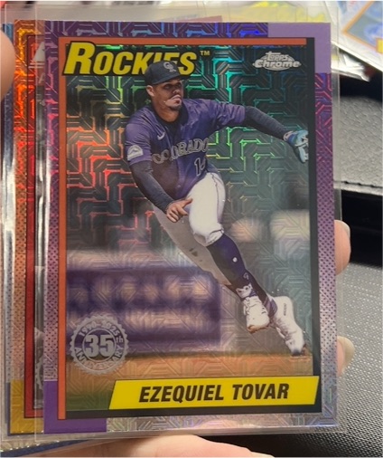 2025 Topps Series 2 Silver Pack 1990 Chrome Mojo #T90C-115 Ezequiel Tovar — front