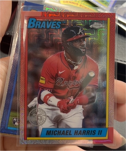 2025 Topps Series 2 1990 Topps Chrome Silver Pack Mojo #T90C-108 Michael Harris II — front